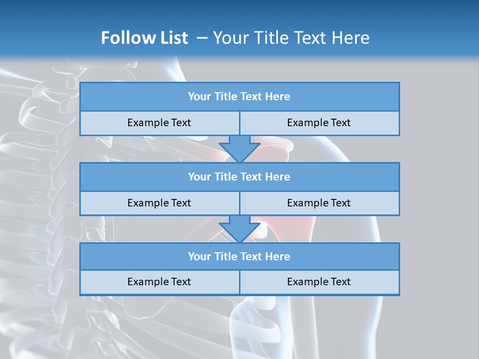 A Skeleton With A Highlighted Shoulder Is Shown In This Powerpoint Presentation PowerPoint Template