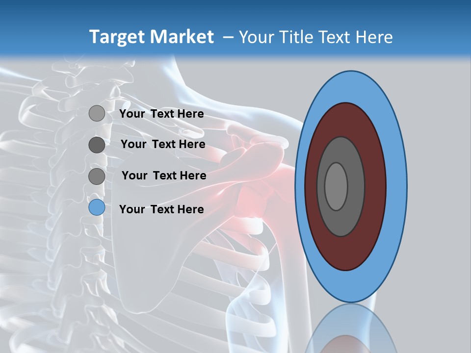 A Skeleton With A Highlighted Shoulder Is Shown In This Powerpoint Presentation PowerPoint Template