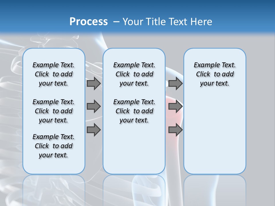 A Skeleton With A Highlighted Shoulder Is Shown In This Powerpoint Presentation PowerPoint Template