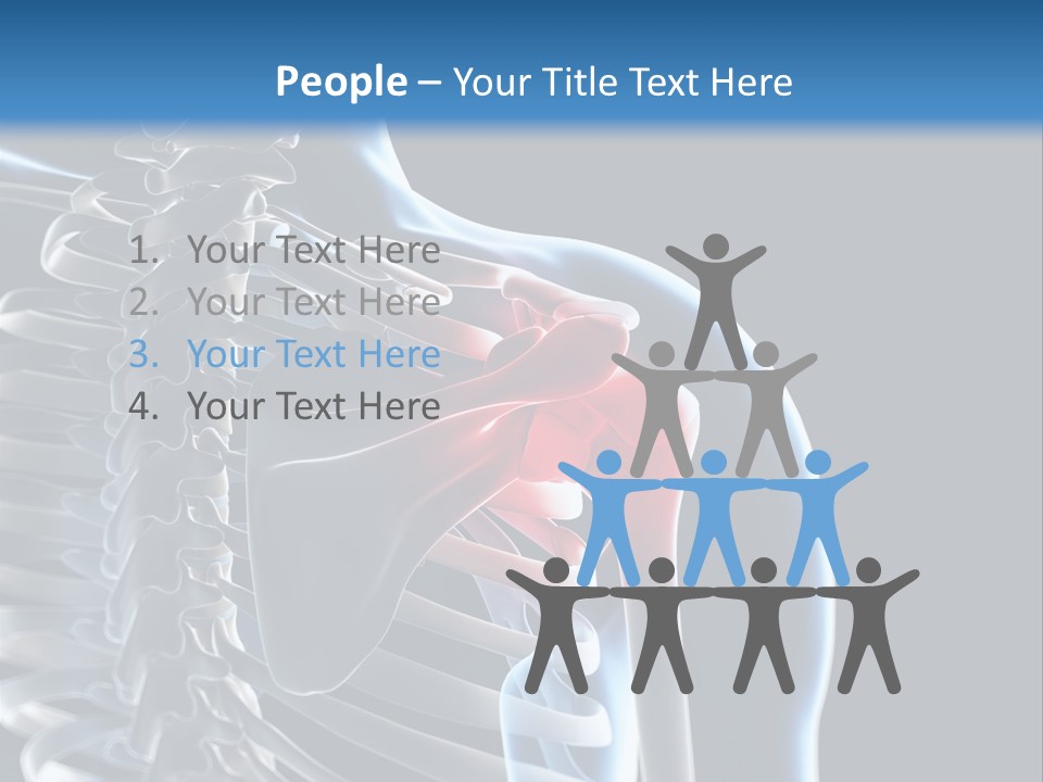 A Skeleton With A Highlighted Shoulder Is Shown In This Powerpoint Presentation PowerPoint Template