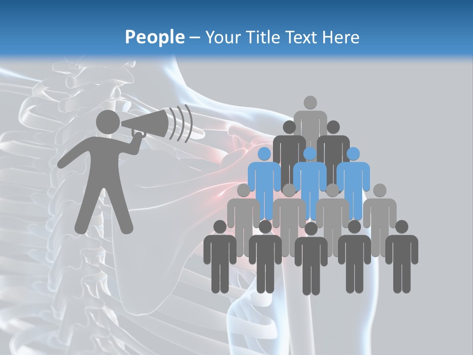 A Skeleton With A Highlighted Shoulder Is Shown In This Powerpoint Presentation PowerPoint Template