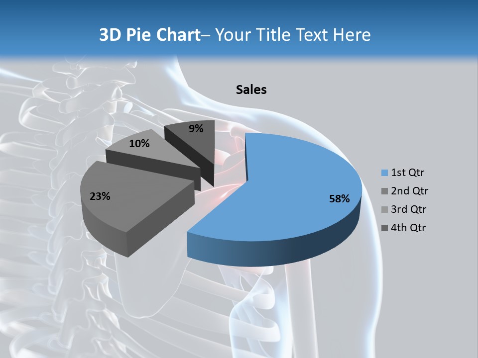 A Skeleton With A Highlighted Shoulder Is Shown In This Powerpoint Presentation PowerPoint Template