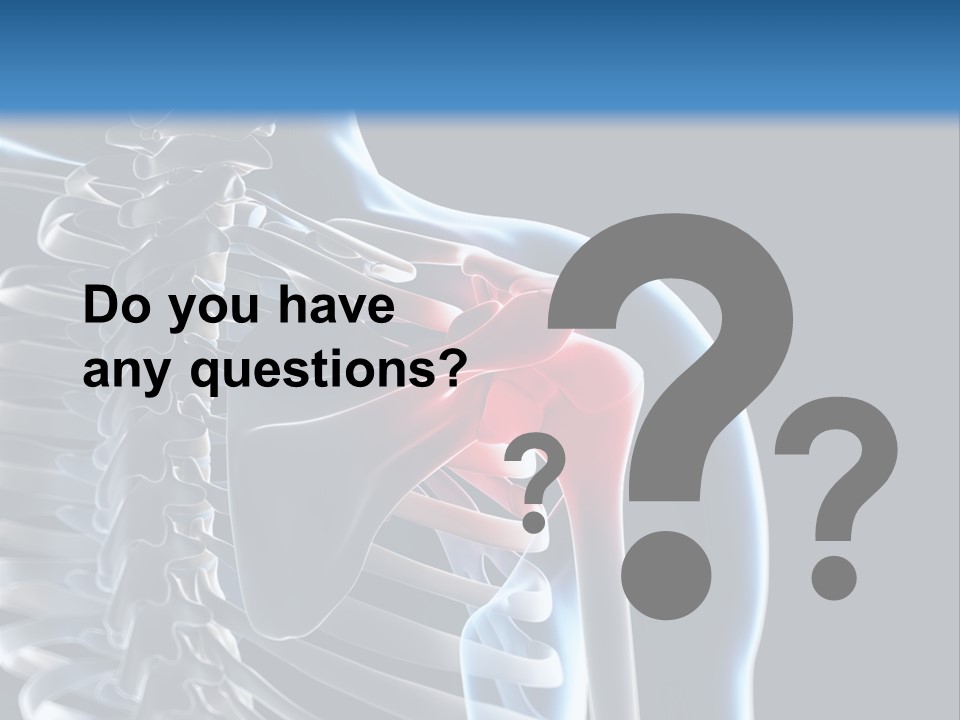 A Skeleton With A Highlighted Shoulder Is Shown In This Powerpoint Presentation PowerPoint Template