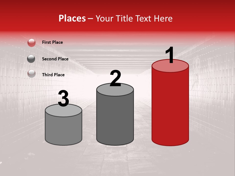 A Dark Tunnel With A Light At The End PowerPoint Template