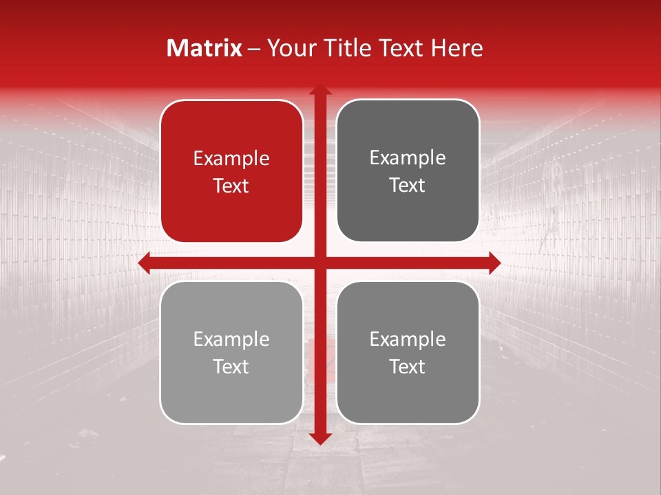 A Dark Tunnel With A Light At The End PowerPoint Template