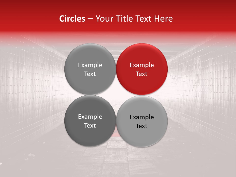 A Dark Tunnel With A Light At The End PowerPoint Template