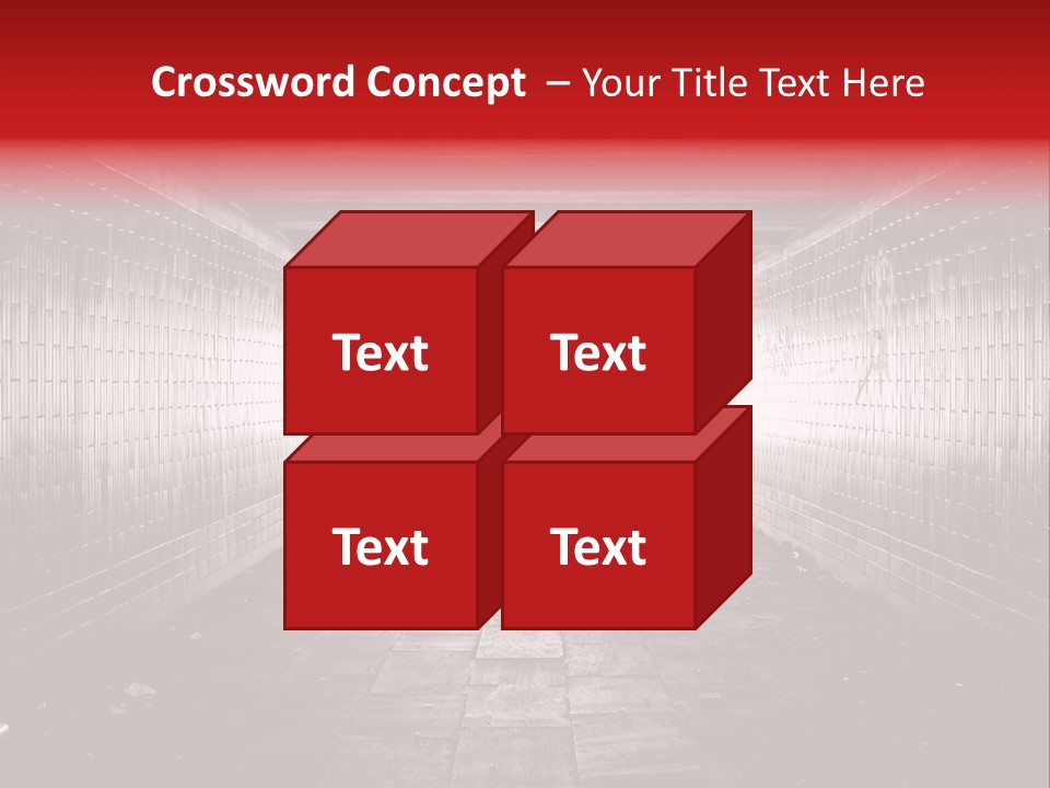 A Dark Tunnel With A Light At The End PowerPoint Template