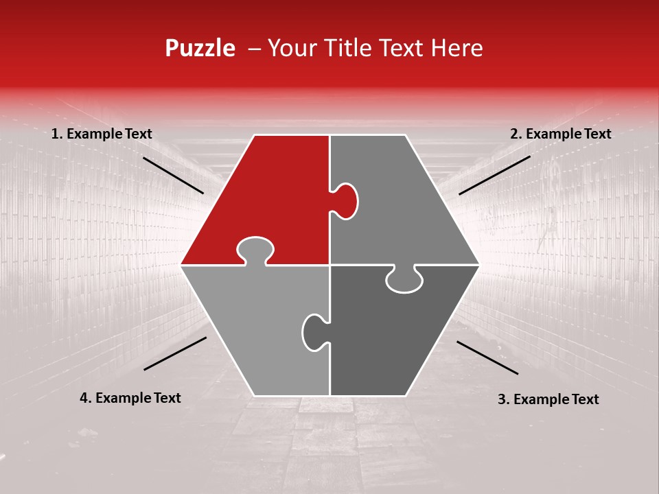 A Dark Tunnel With A Light At The End PowerPoint Template