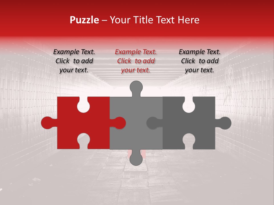 A Dark Tunnel With A Light At The End PowerPoint Template