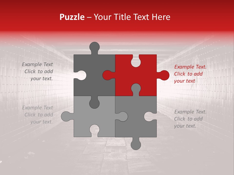 A Dark Tunnel With A Light At The End PowerPoint Template