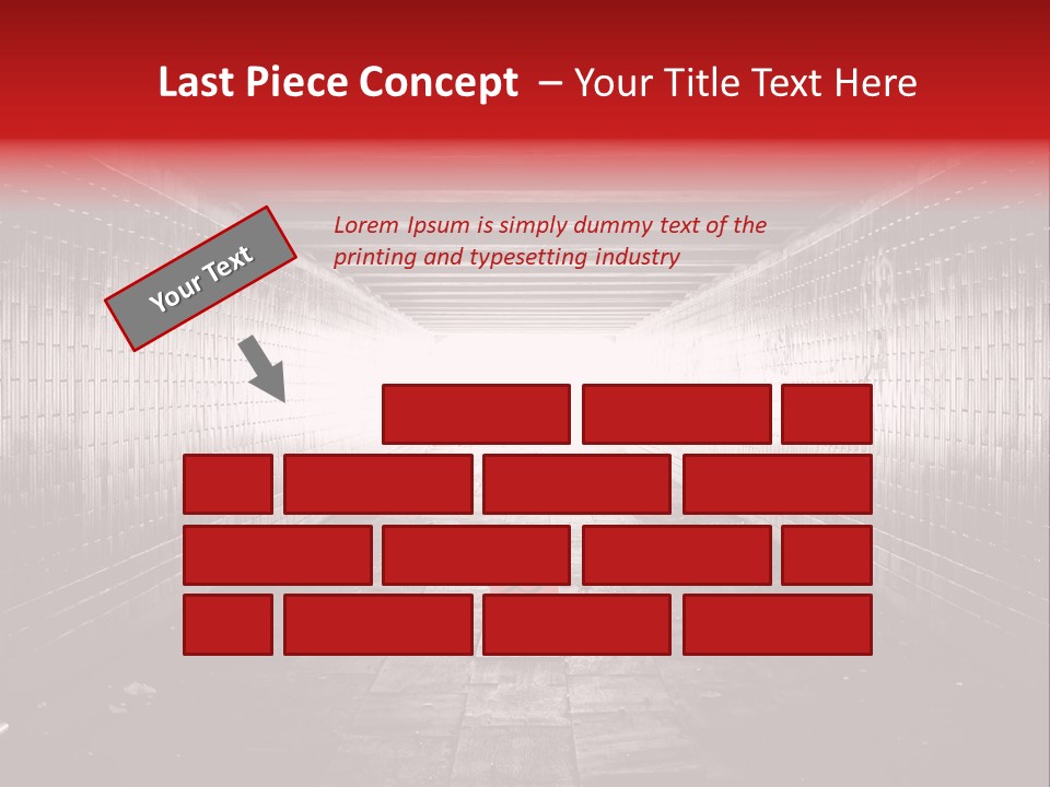 A Dark Tunnel With A Light At The End PowerPoint Template