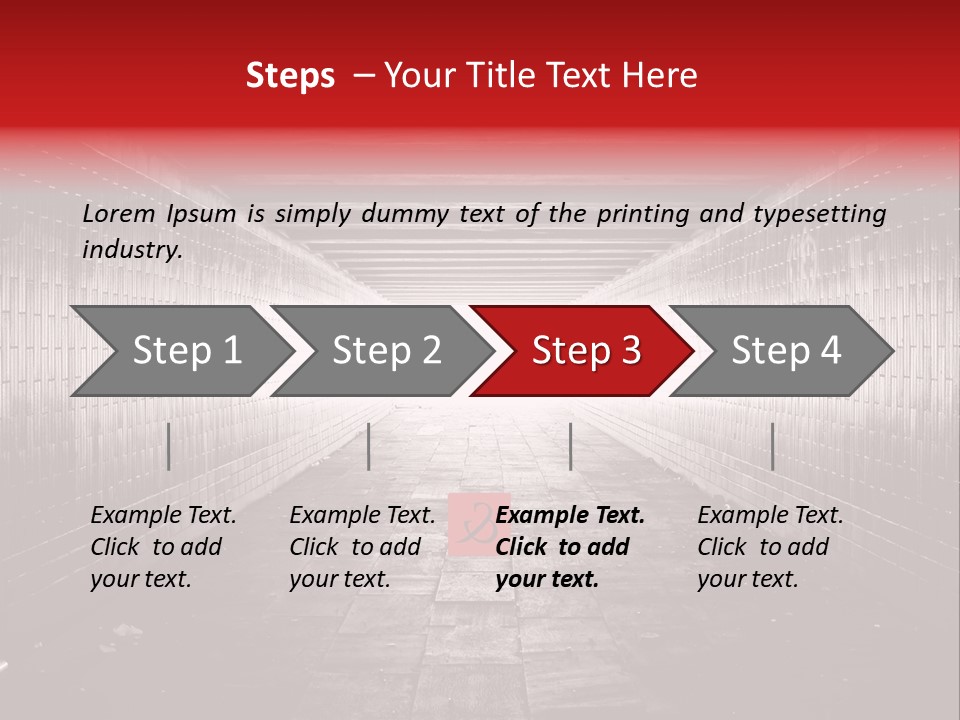 A Dark Tunnel With A Light At The End PowerPoint Template