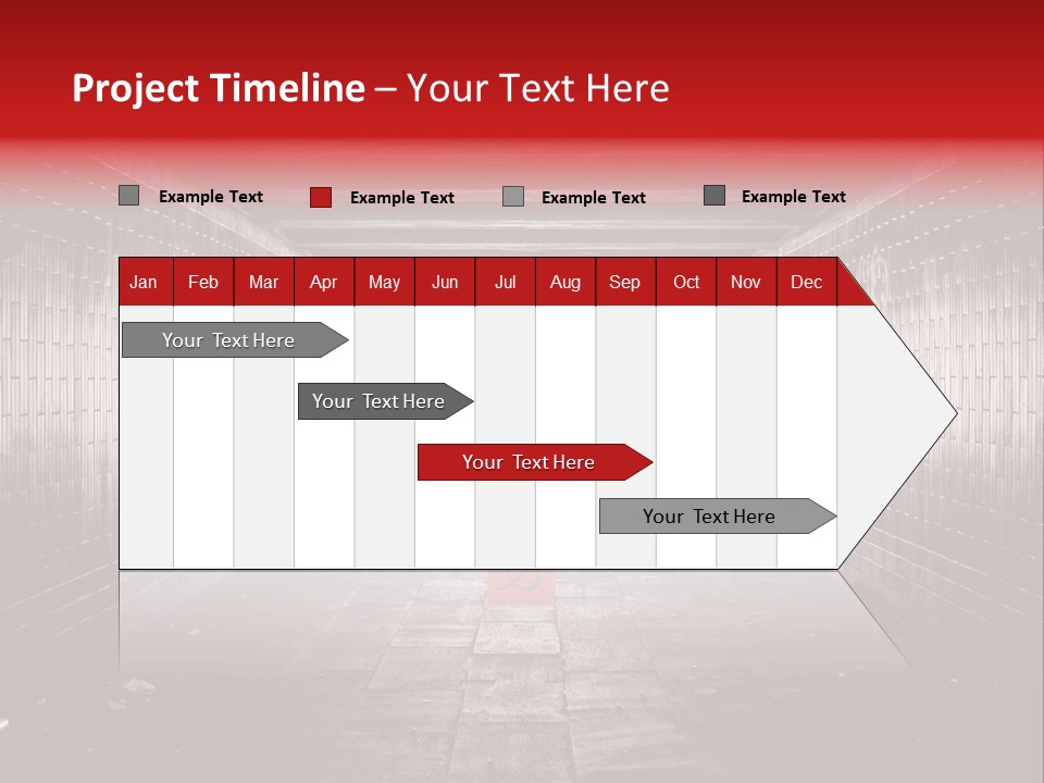 A Dark Tunnel With A Light At The End PowerPoint Template
