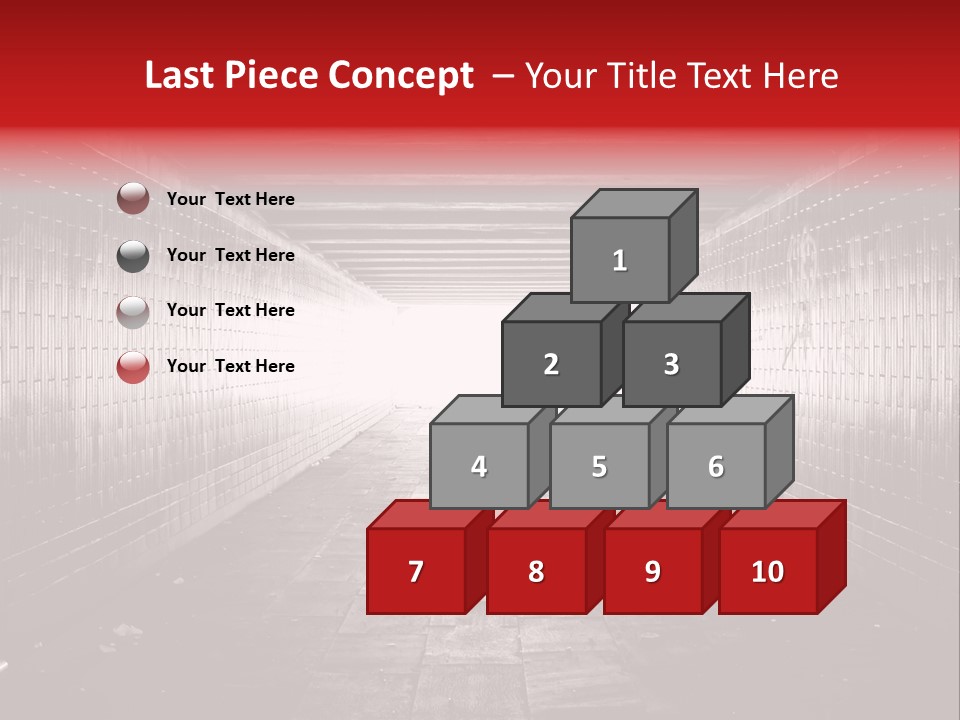 A Dark Tunnel With A Light At The End PowerPoint Template