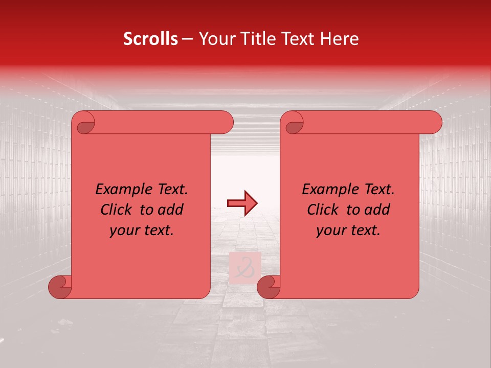 A Dark Tunnel With A Light At The End PowerPoint Template
