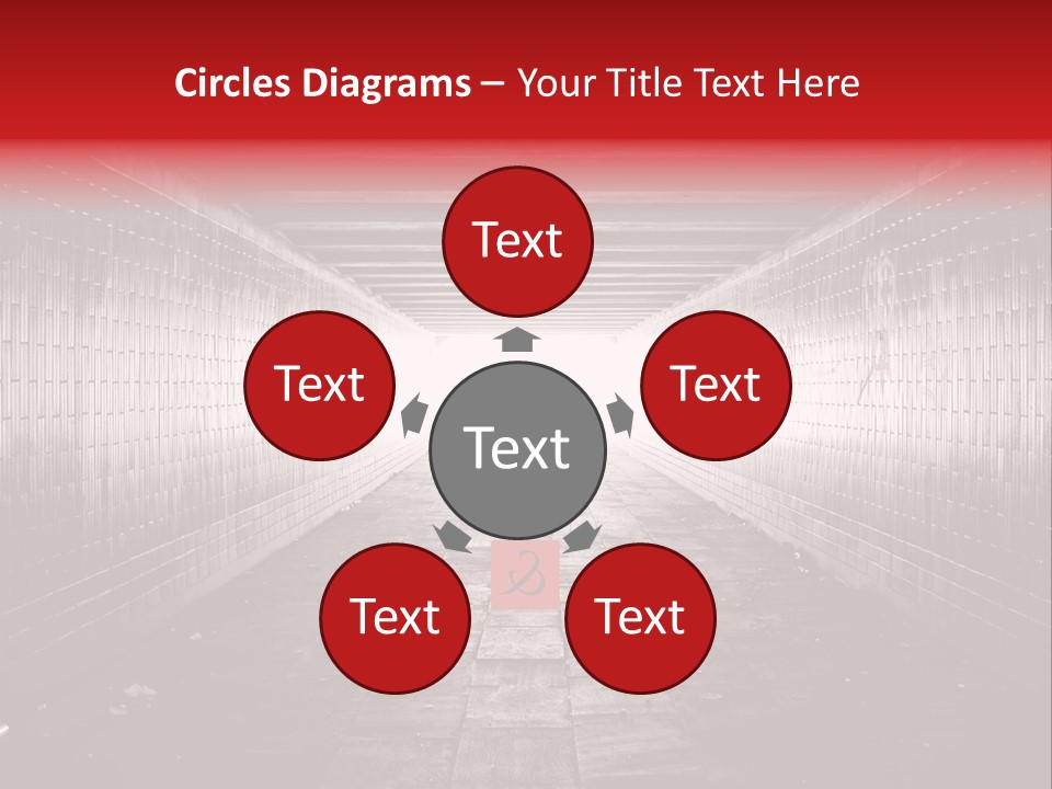 A Dark Tunnel With A Light At The End PowerPoint Template