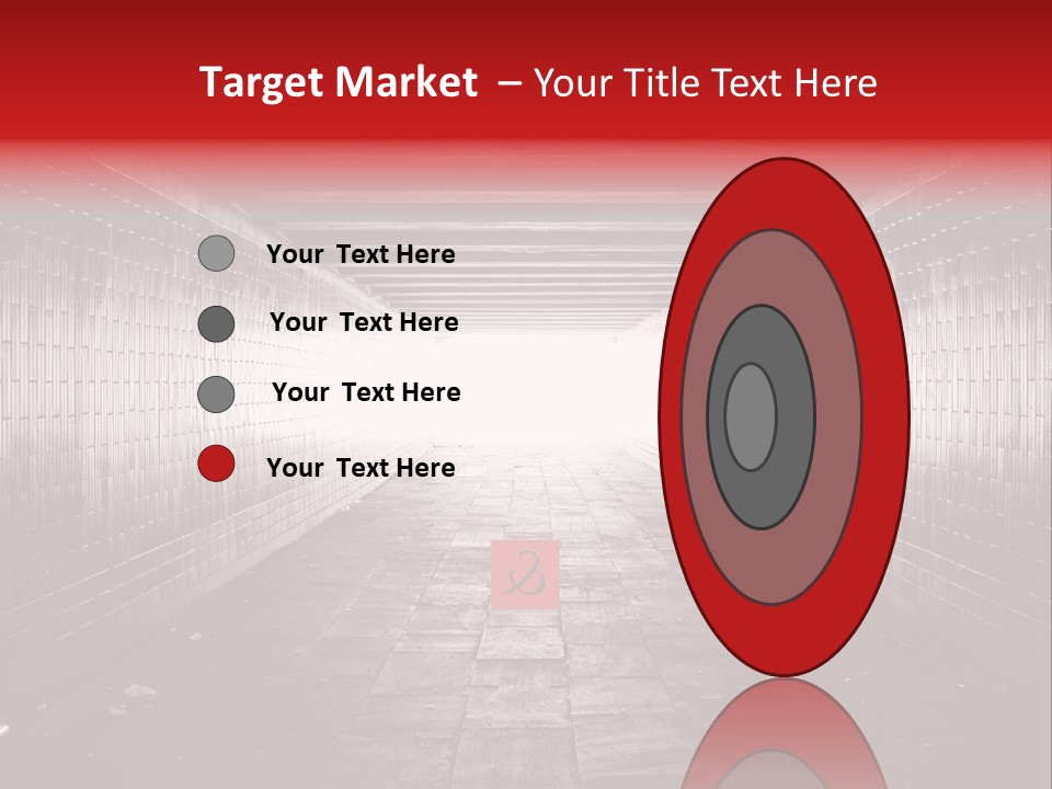 A Dark Tunnel With A Light At The End PowerPoint Template