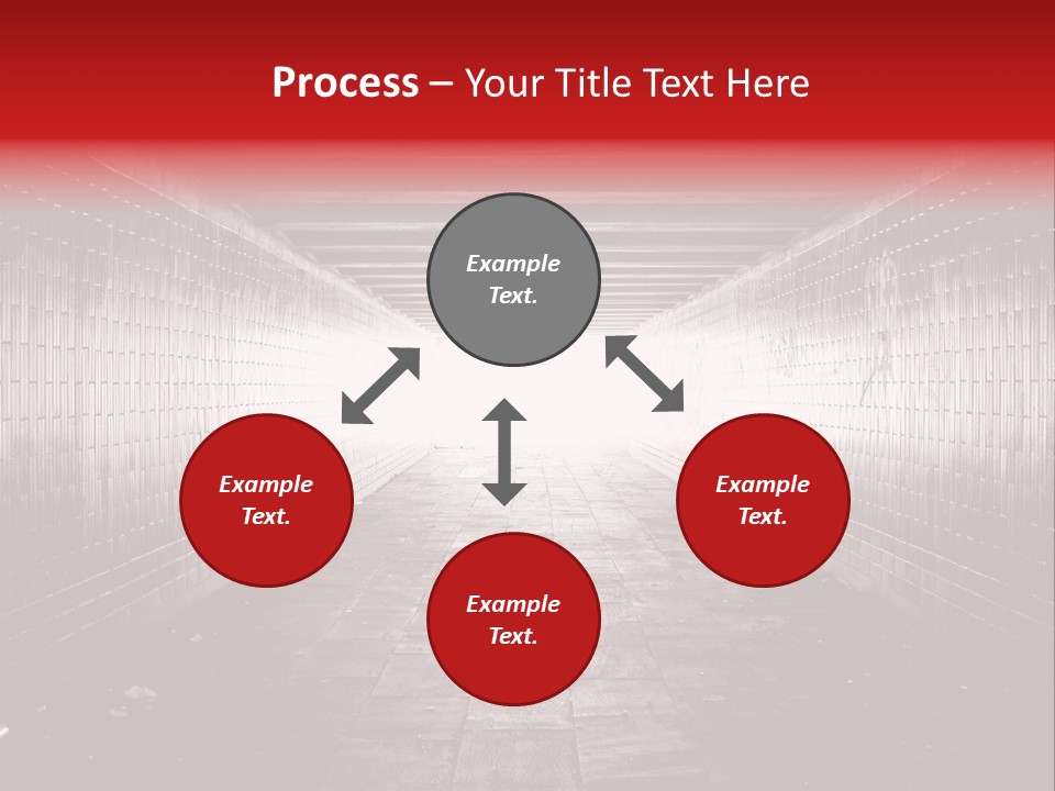 A Dark Tunnel With A Light At The End PowerPoint Template