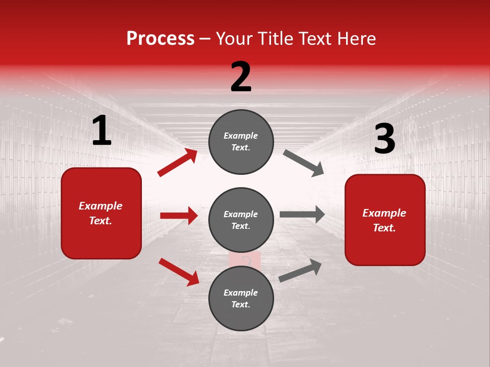A Dark Tunnel With A Light At The End PowerPoint Template