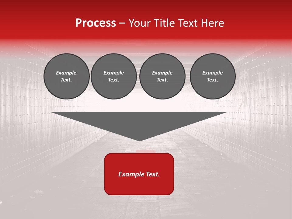 A Dark Tunnel With A Light At The End PowerPoint Template