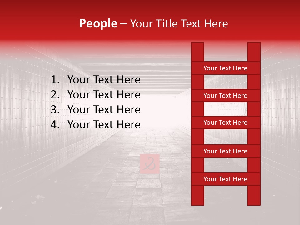 A Dark Tunnel With A Light At The End PowerPoint Template