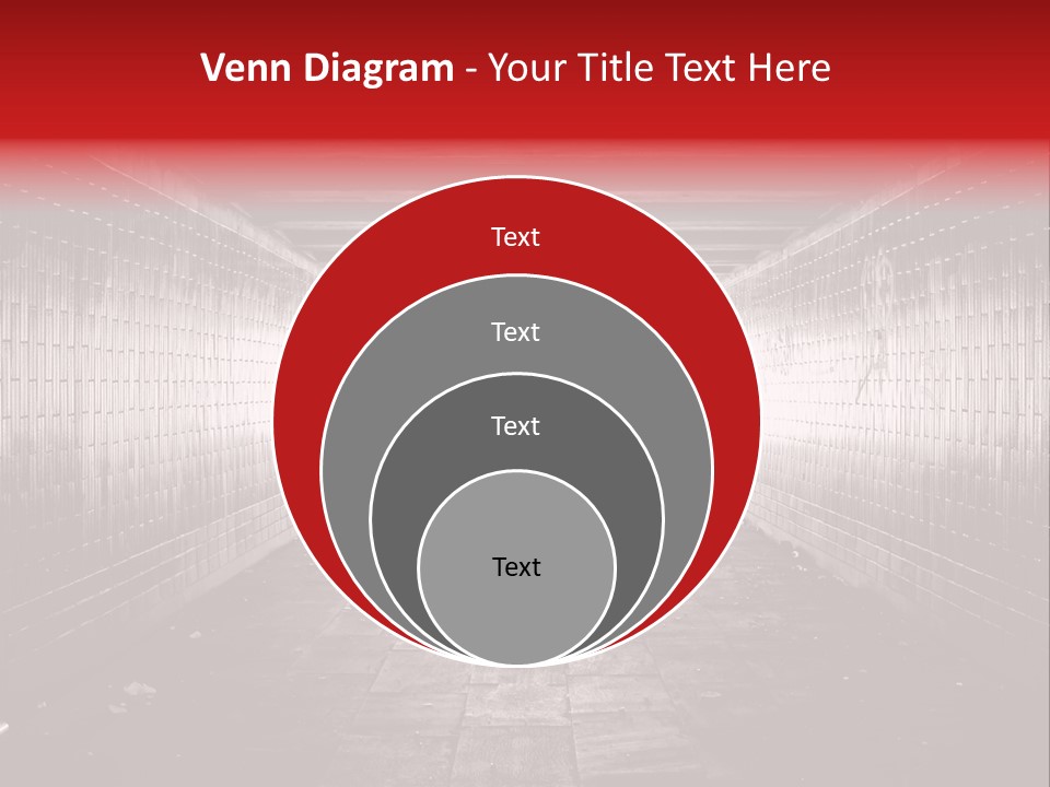 A Dark Tunnel With A Light At The End PowerPoint Template