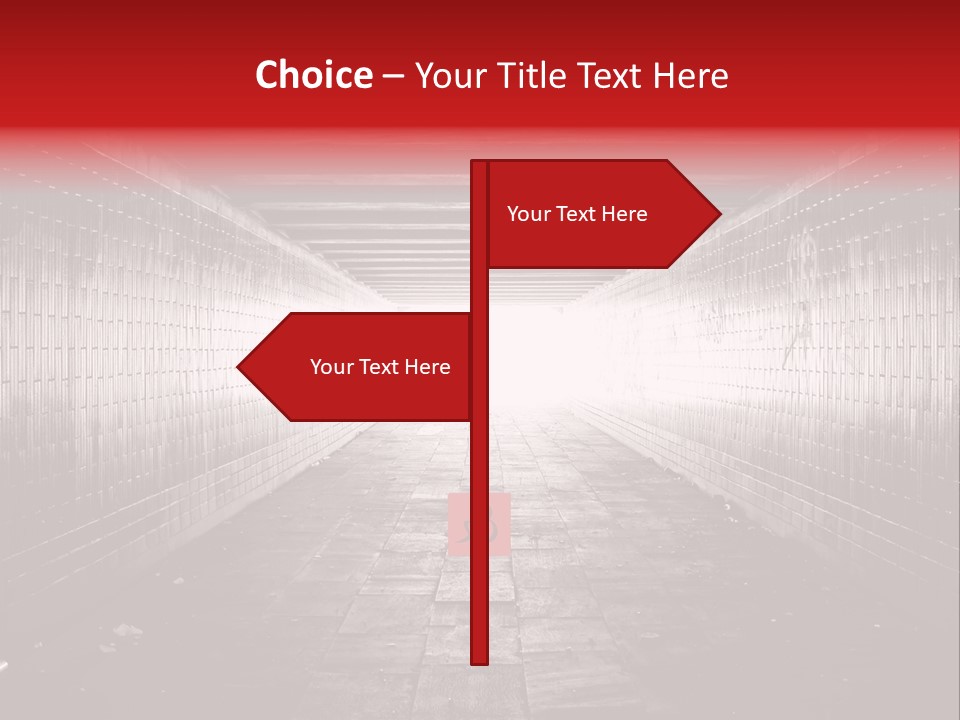 A Dark Tunnel With A Light At The End PowerPoint Template