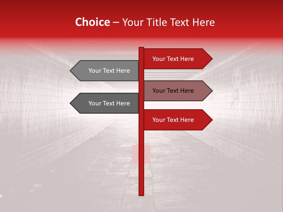 A Dark Tunnel With A Light At The End PowerPoint Template