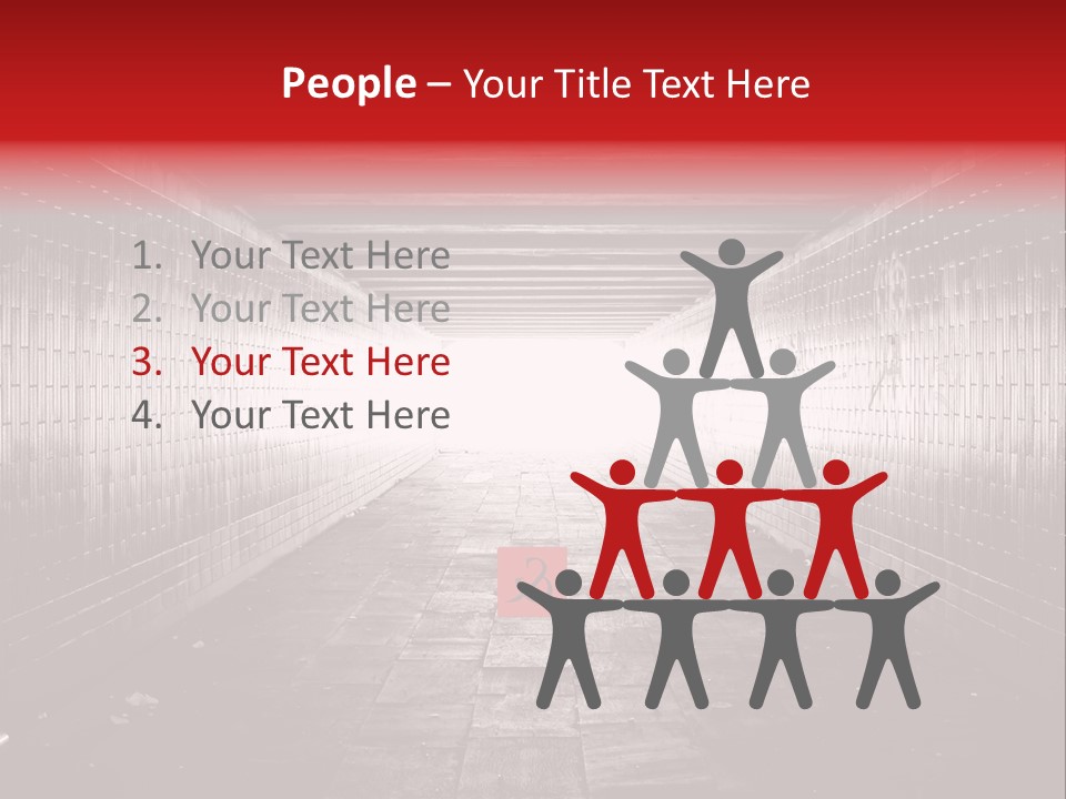 A Dark Tunnel With A Light At The End PowerPoint Template