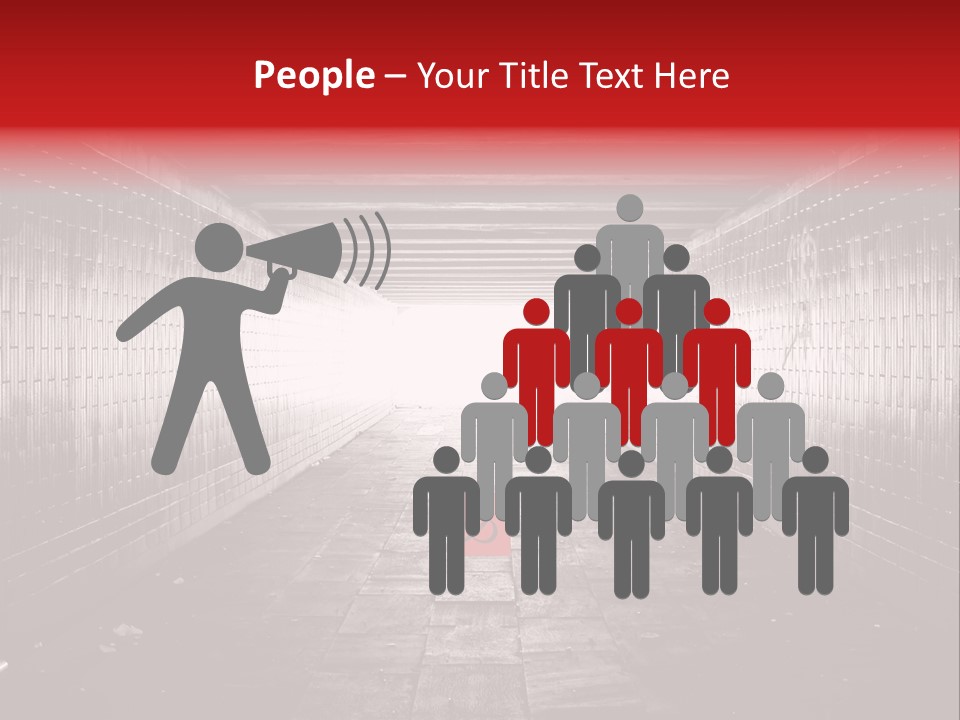 A Dark Tunnel With A Light At The End PowerPoint Template