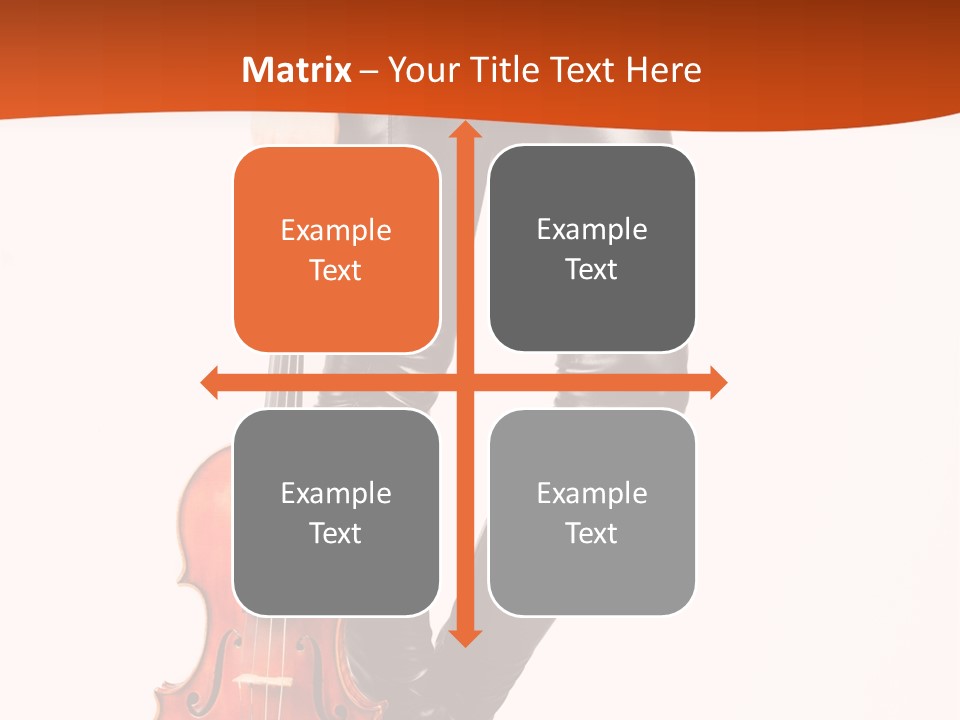 A Woman In Black Leather Pants Holding A Violin PowerPoint Template