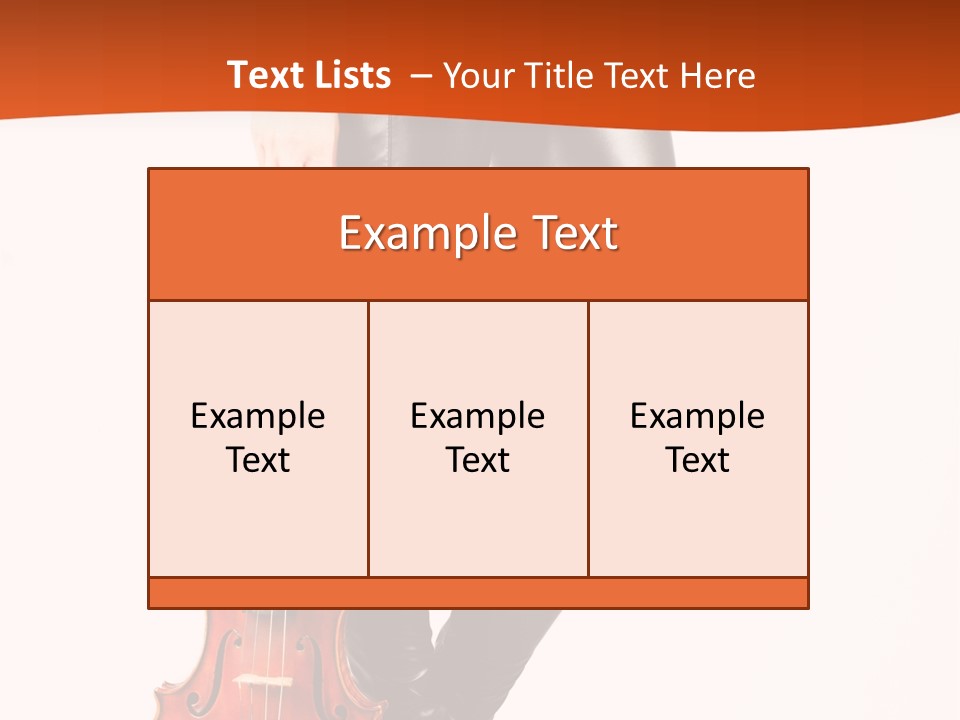 A Woman In Black Leather Pants Holding A Violin PowerPoint Template