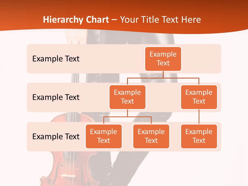 A Woman In Black Leather Pants Holding A Violin PowerPoint Template