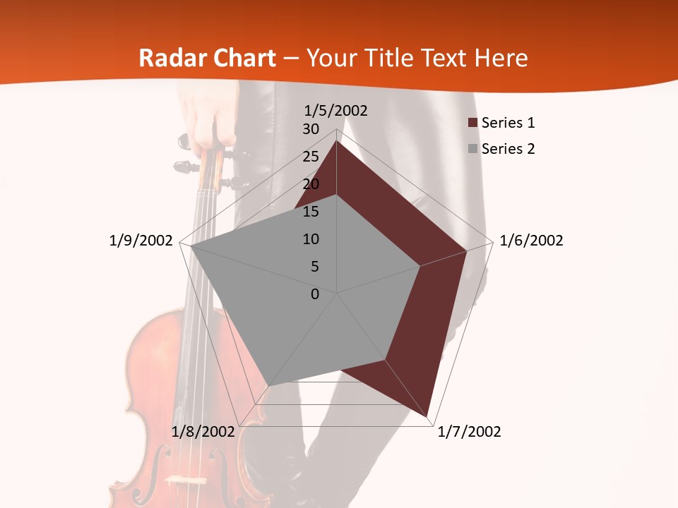 A Woman In Black Leather Pants Holding A Violin PowerPoint Template