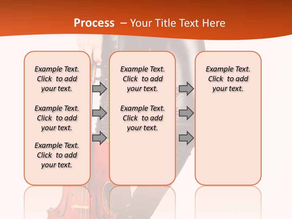 A Woman In Black Leather Pants Holding A Violin PowerPoint Template