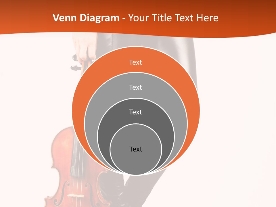 A Woman In Black Leather Pants Holding A Violin PowerPoint Template