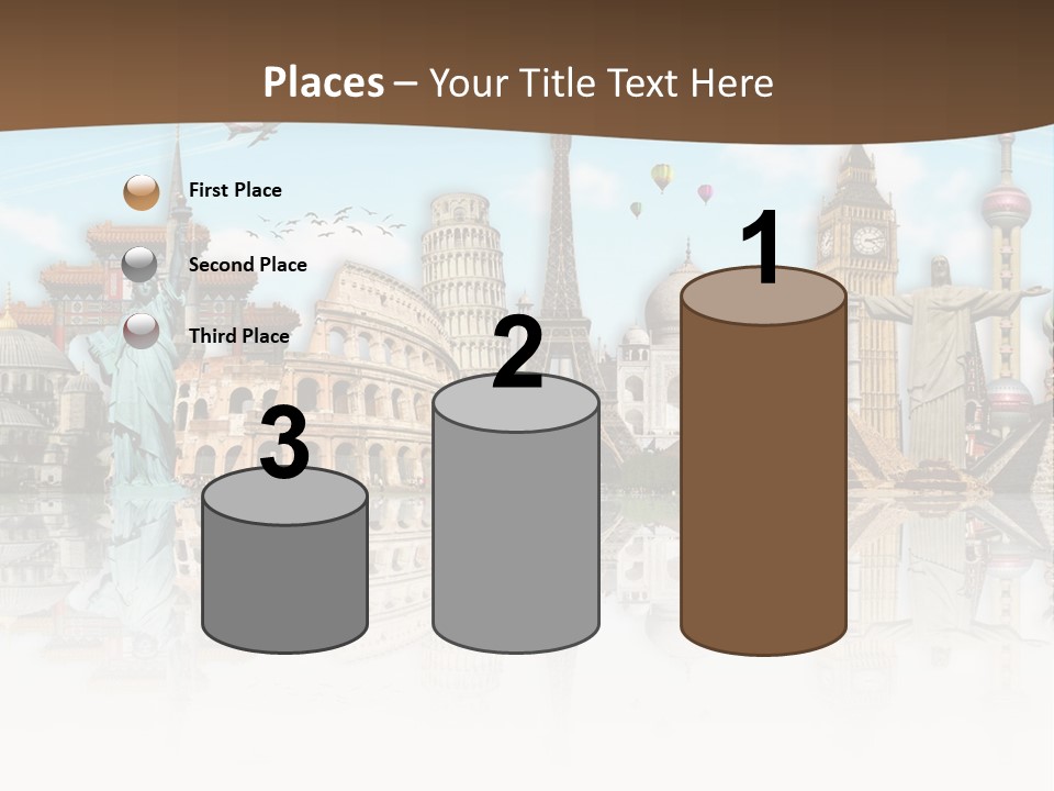 A Group Of Buildings With A Sky Background PowerPoint Template