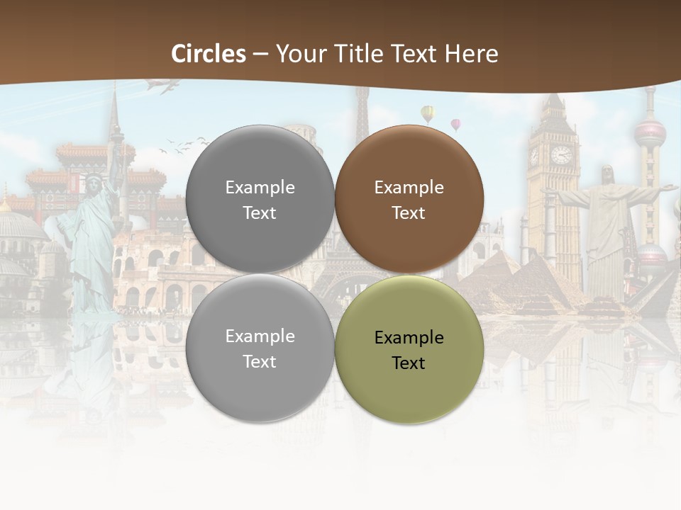 A Group Of Buildings With A Sky Background PowerPoint Template