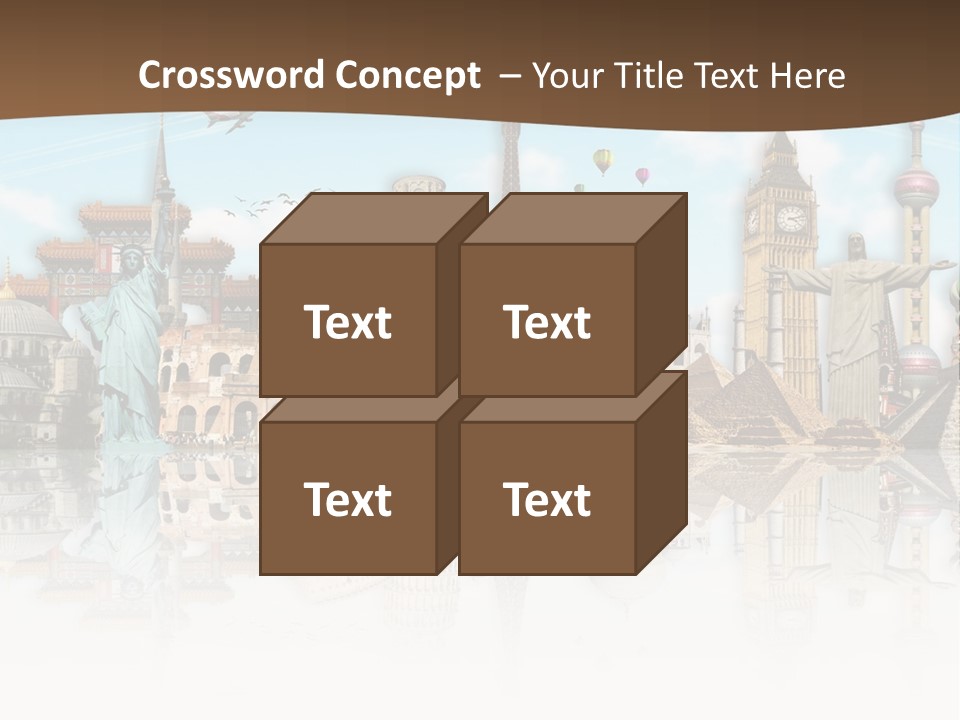 A Group Of Buildings With A Sky Background PowerPoint Template