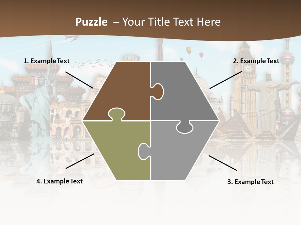 A Group Of Buildings With A Sky Background PowerPoint Template