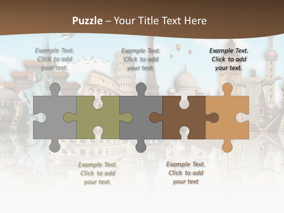 A Group Of Buildings With A Sky Background PowerPoint Template
