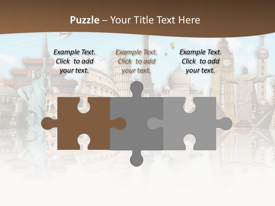 A Group Of Buildings With A Sky Background PowerPoint Template