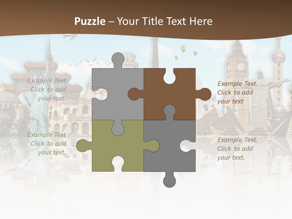 A Group Of Buildings With A Sky Background PowerPoint Template