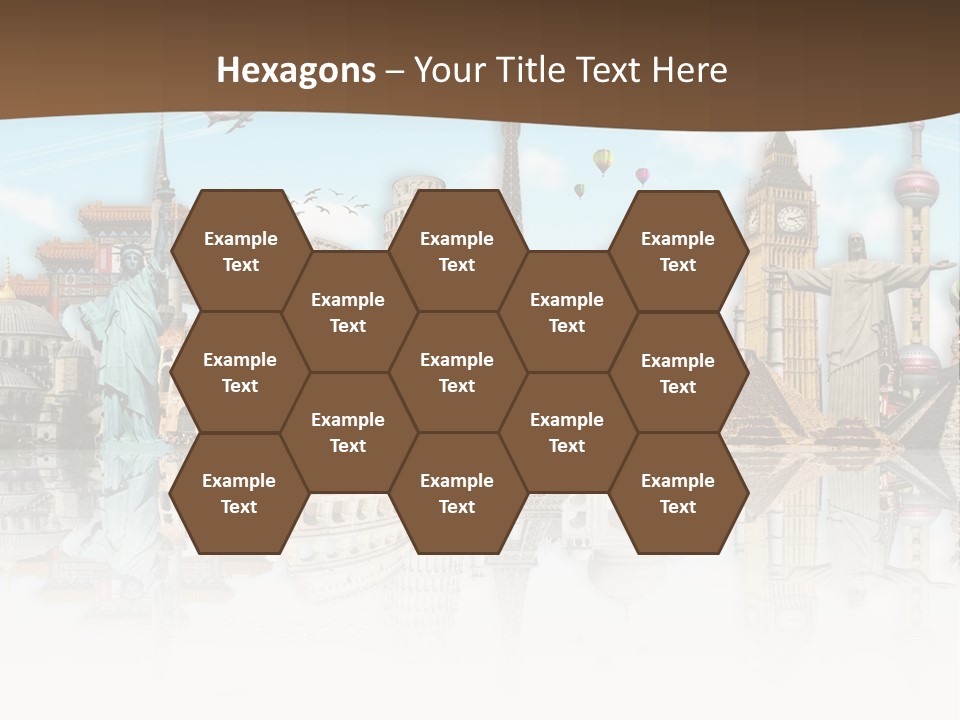 A Group Of Buildings With A Sky Background PowerPoint Template