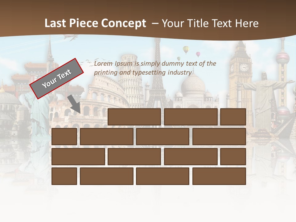 A Group Of Buildings With A Sky Background PowerPoint Template