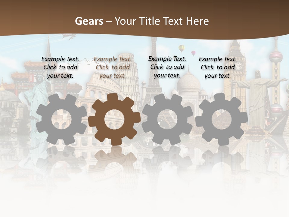 A Group Of Buildings With A Sky Background PowerPoint Template