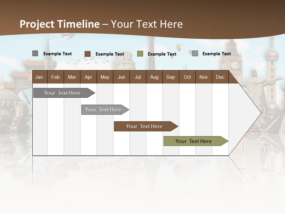 A Group Of Buildings With A Sky Background PowerPoint Template