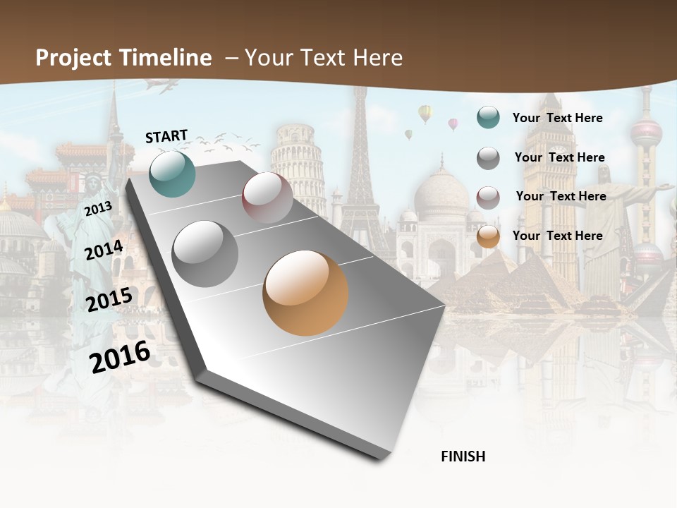 A Group Of Buildings With A Sky Background PowerPoint Template