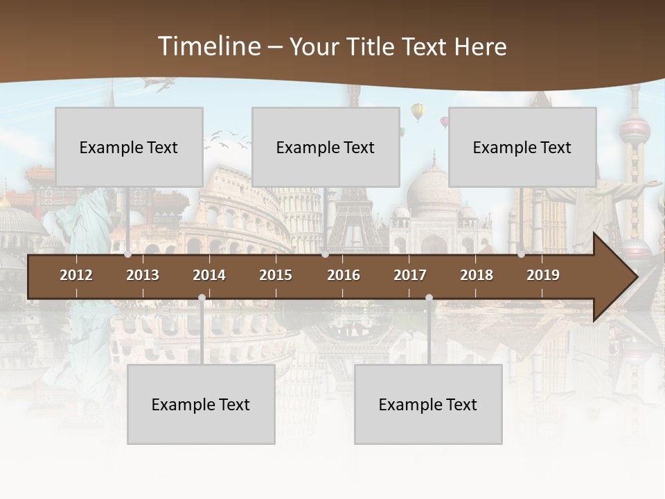 A Group Of Buildings With A Sky Background PowerPoint Template