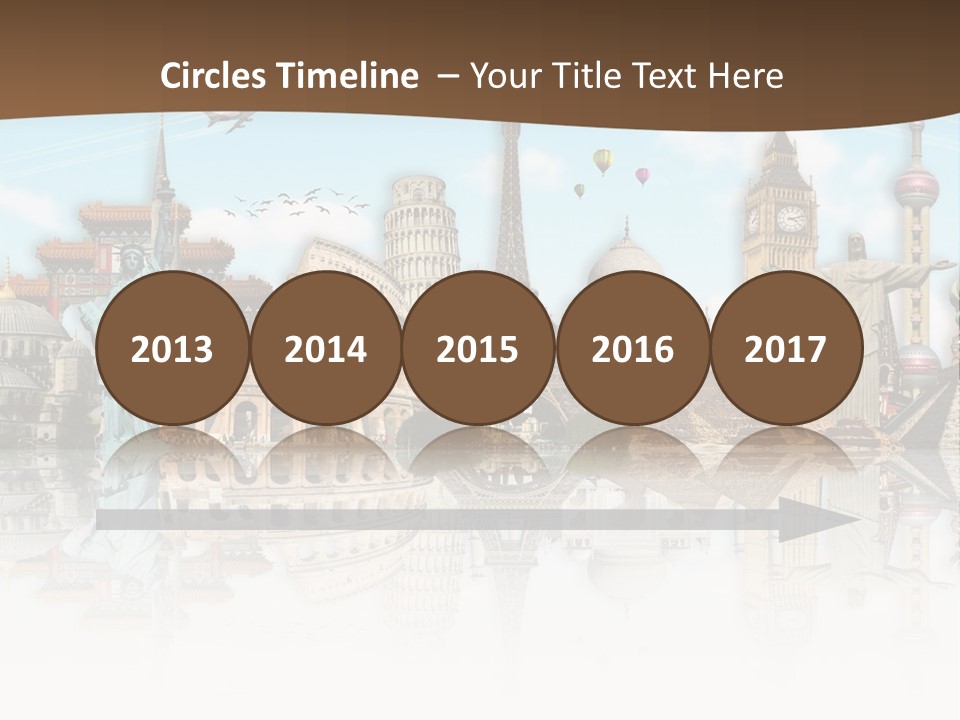 A Group Of Buildings With A Sky Background PowerPoint Template